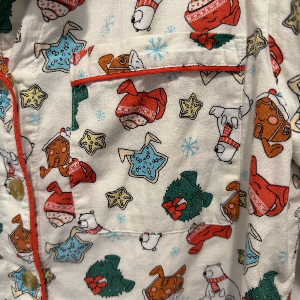 Wondershop Women's S 2-pc Set Pajama Set Pant Star Cocoa Bear Wreath‎ Winter - Picture 5 of 11